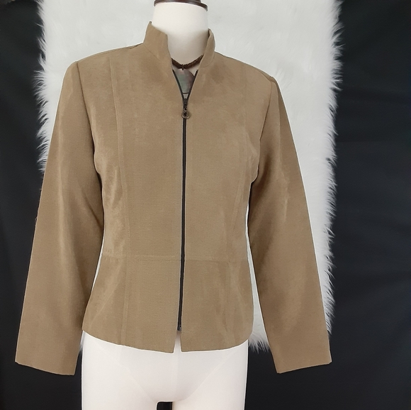 R&K Jackets & Blazers - R&K Originals Olive Zip Up Long Sleeved Jacket S 8